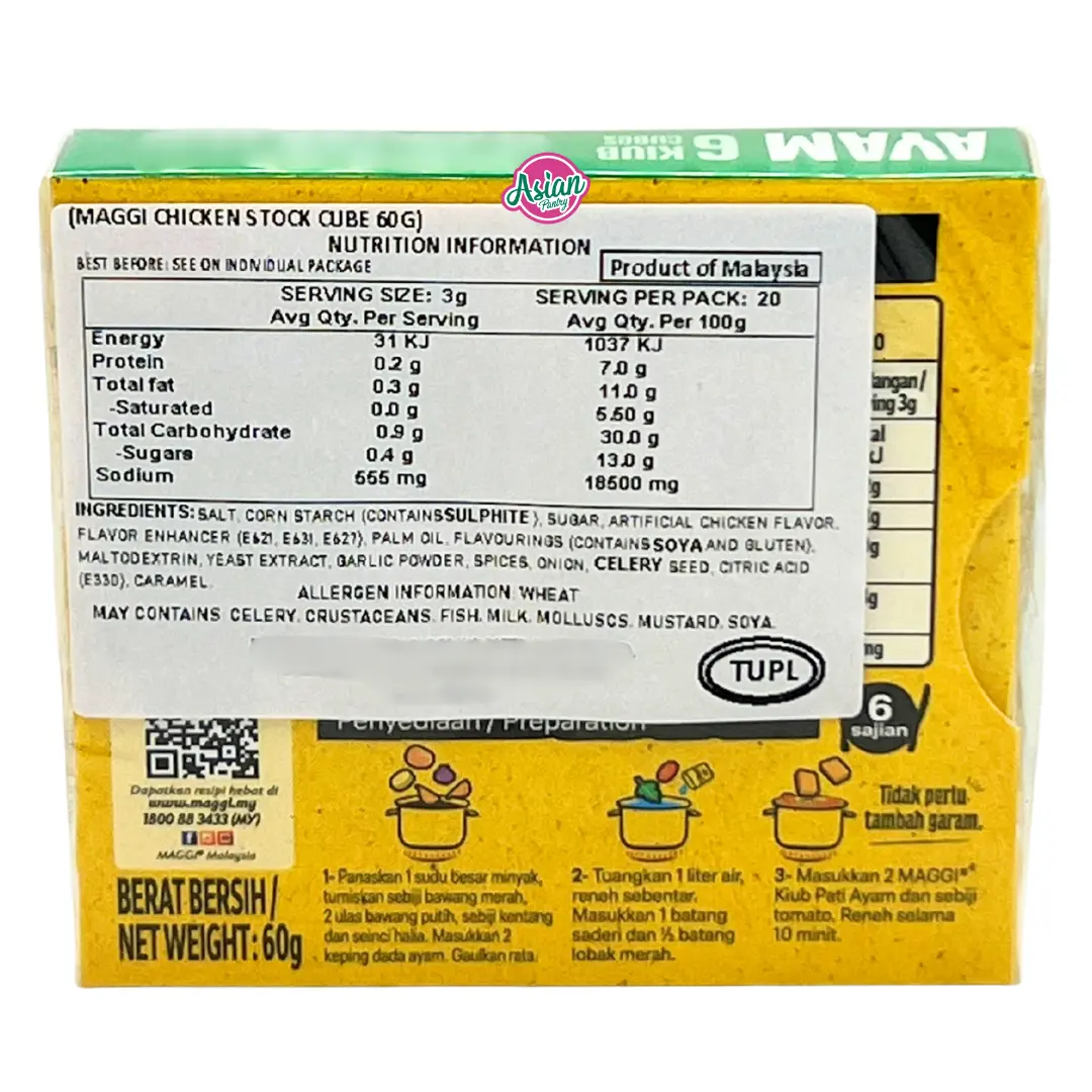 Maggi Chicken (Ayam) Stock Cube 60G 2