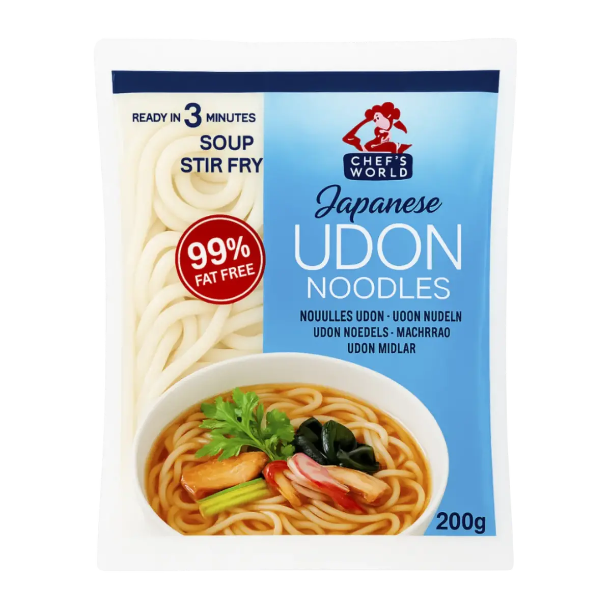 Chef's World Udon Noodles 200G 1