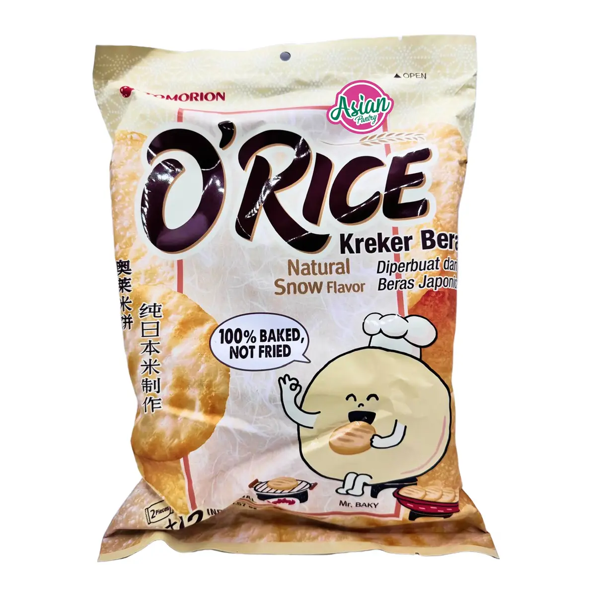 Tomorion O'rice Cracker Natural Snow Flavour 129.6G 1