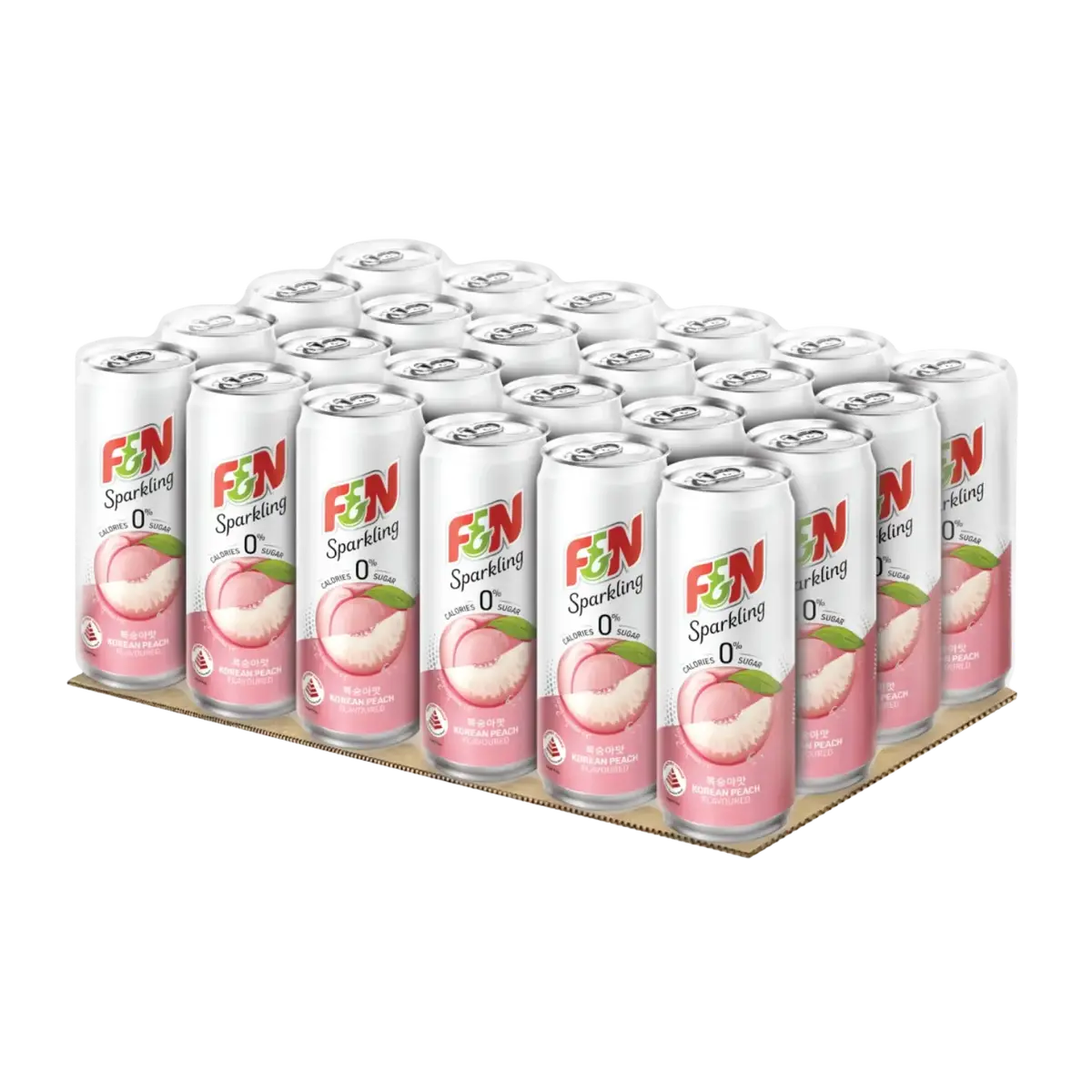 F&N Sparkling Korean Peach Water Sugar Free 325Ml 2