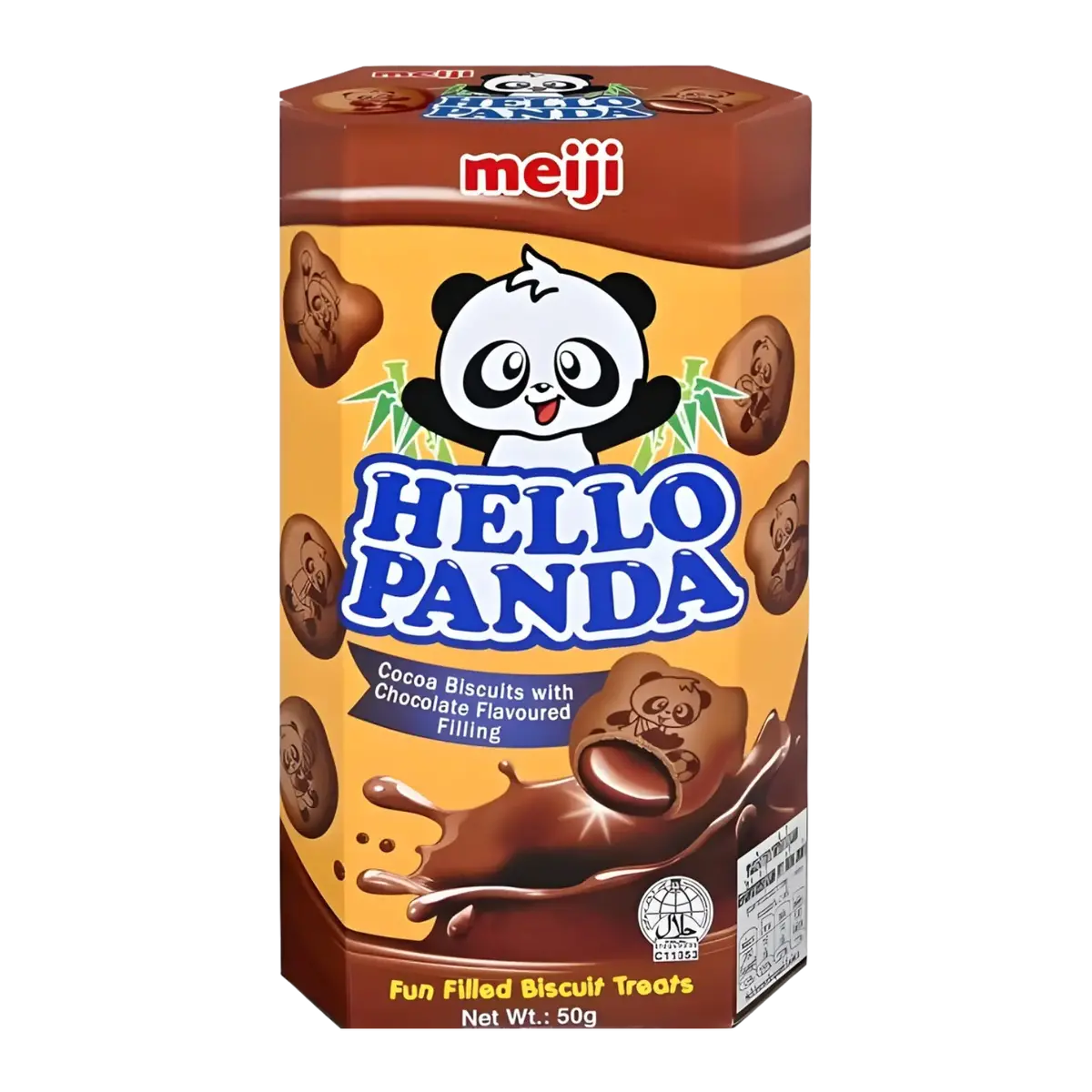 Meiji Hello Panda Cocoa Biscuits With Chocolate Flavoured Filling 50G 1