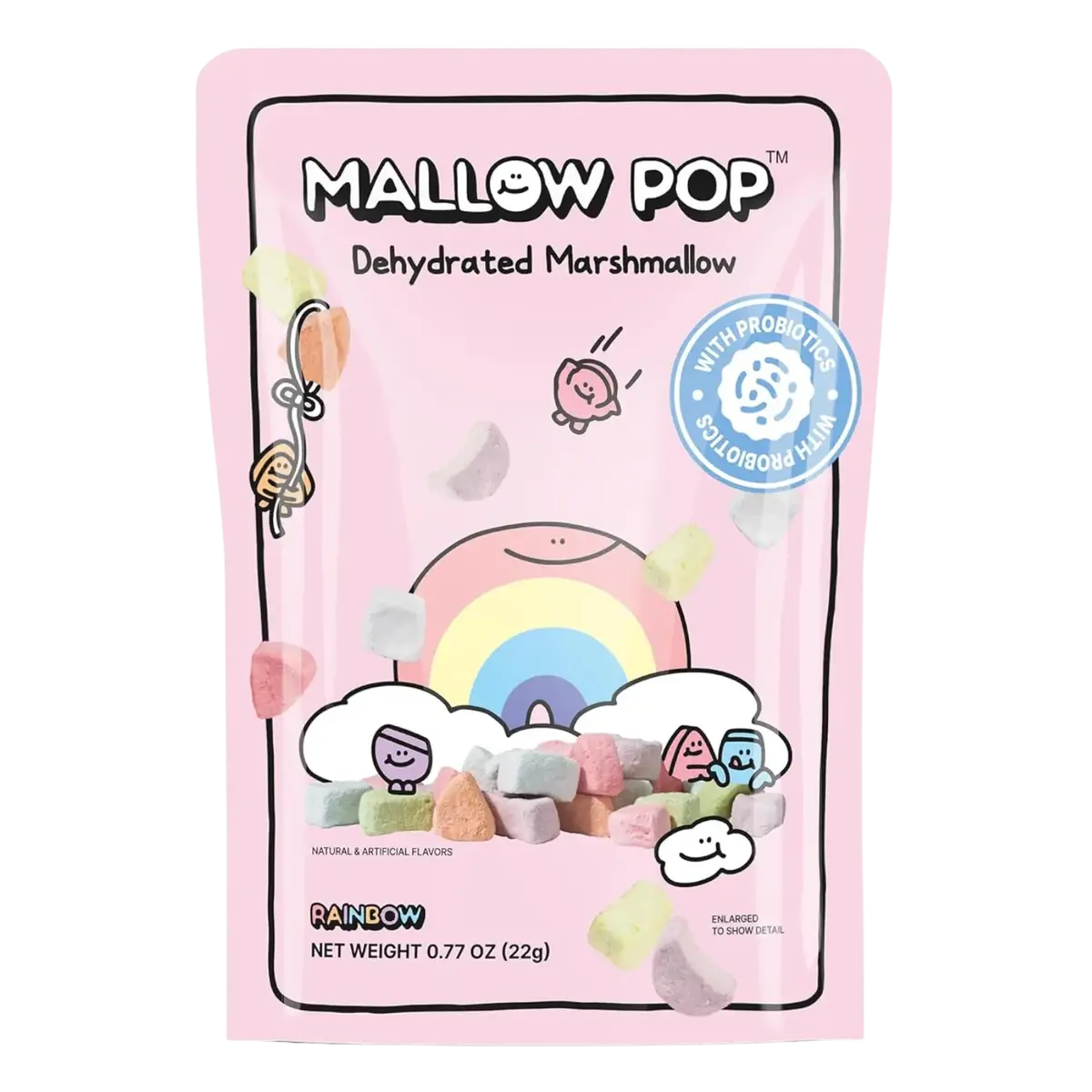 Mallow Pop Rainbow Dehydrated Marshmallows With Probiotics 22G 1