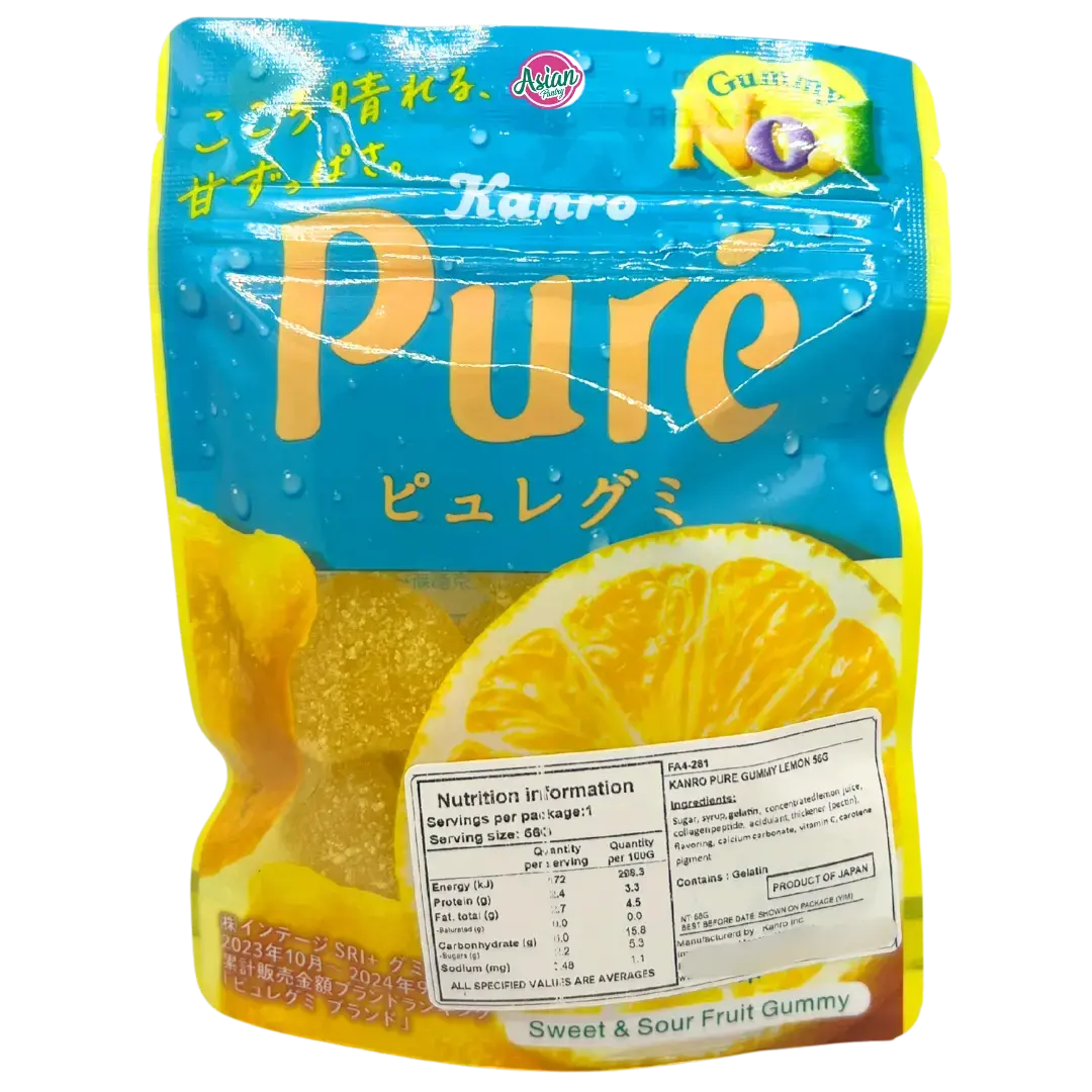 Kanro Pure Gummy Lemon 56G 1
