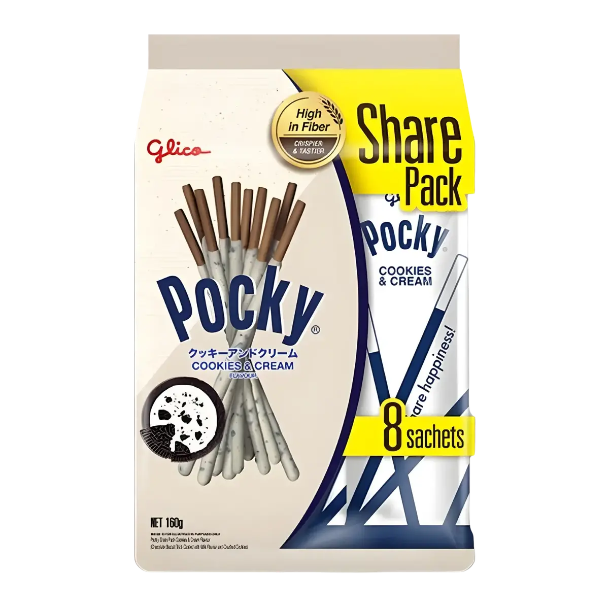 Glico Pocky Cookies & Cream Family Pack 160G 1