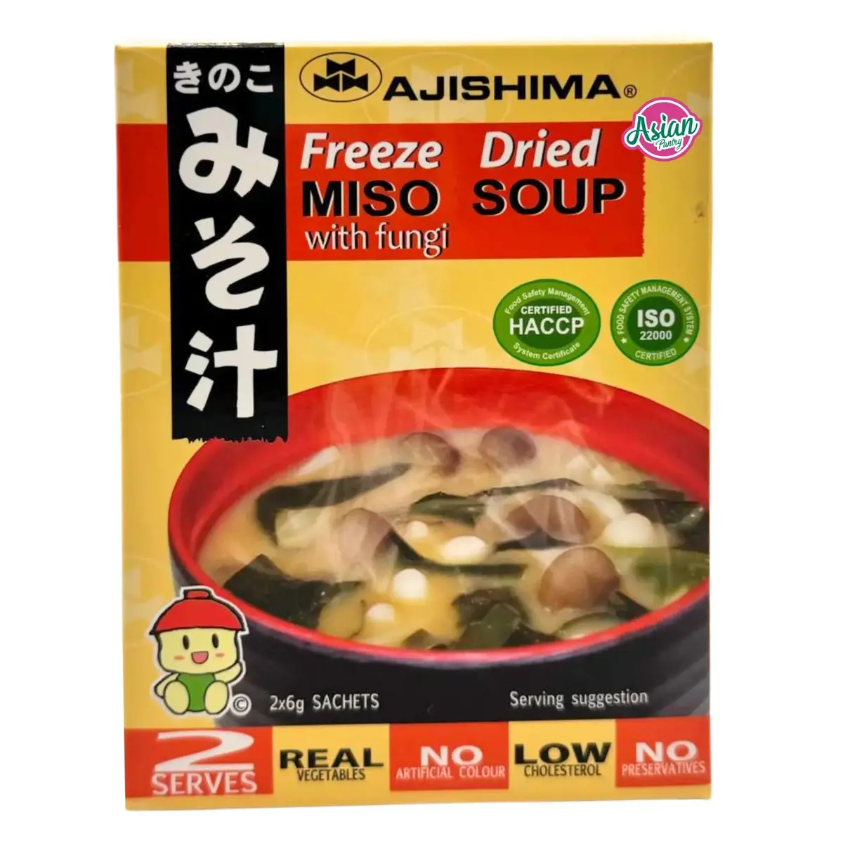 Ajishima Instant Miso Soup With Fungi 2Pk 12G 1