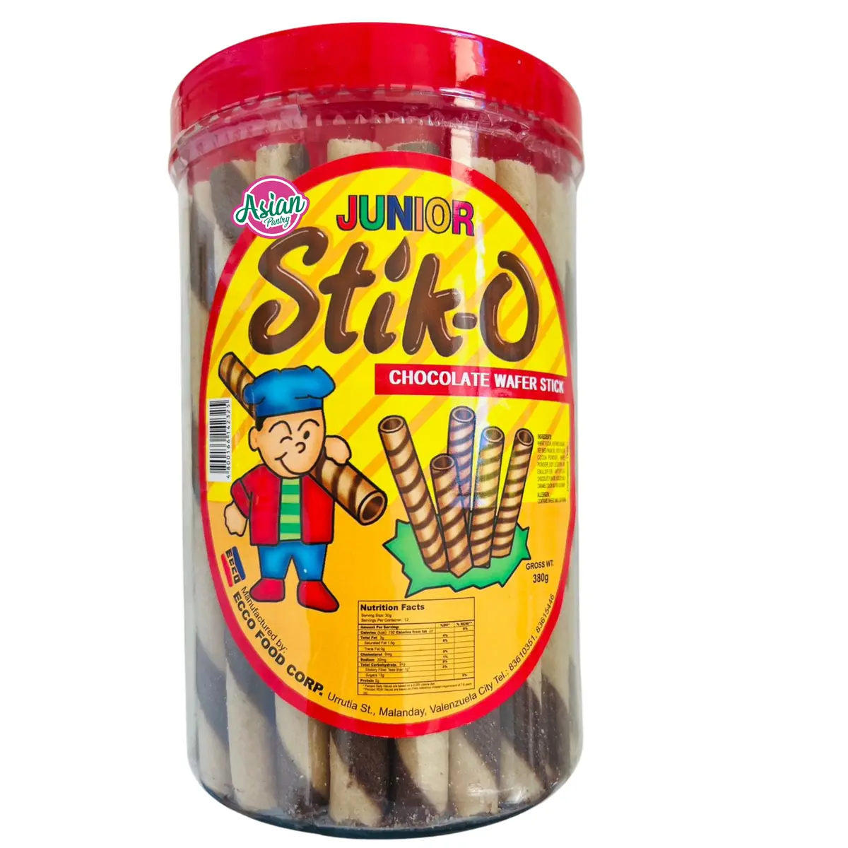 Junior Stik-O Chocolate Water Stick 380G 1