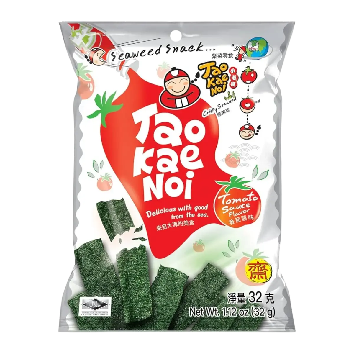 Tao Kae Noi Crispy Seaweed Tomato Sauce Flavour 32G 1