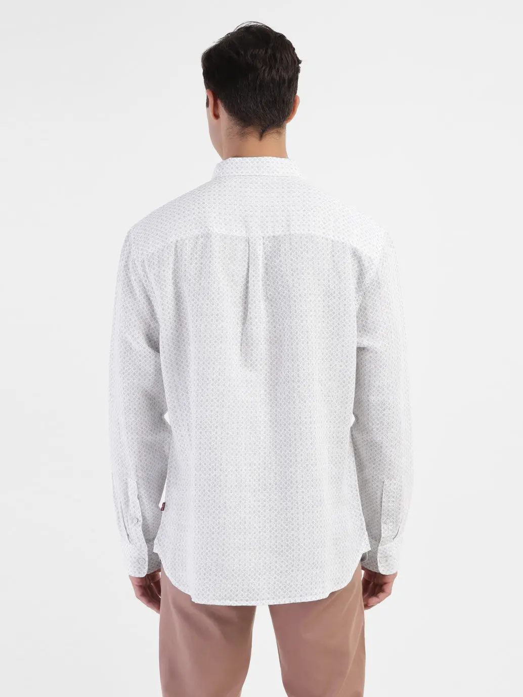 Men's Printed Spread Collar Linen Shirt 3