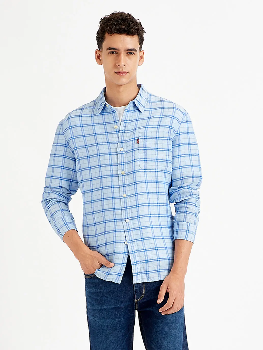 Men's Checkered Spread Collar Shirt 2