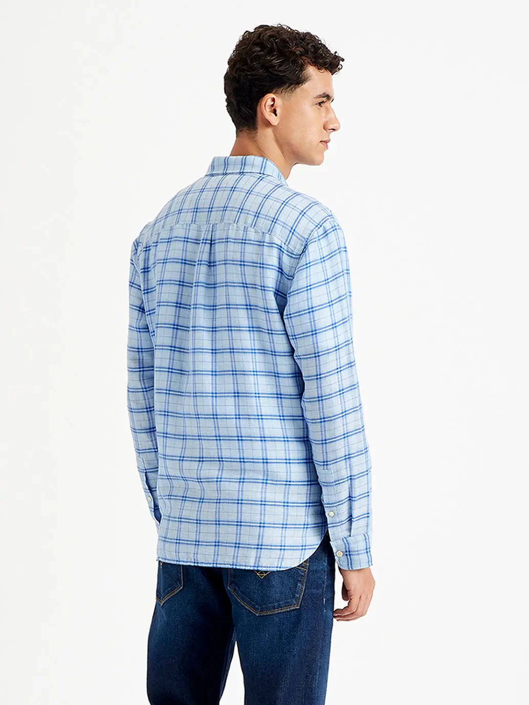 Men's Checkered Spread Collar Shirt 4