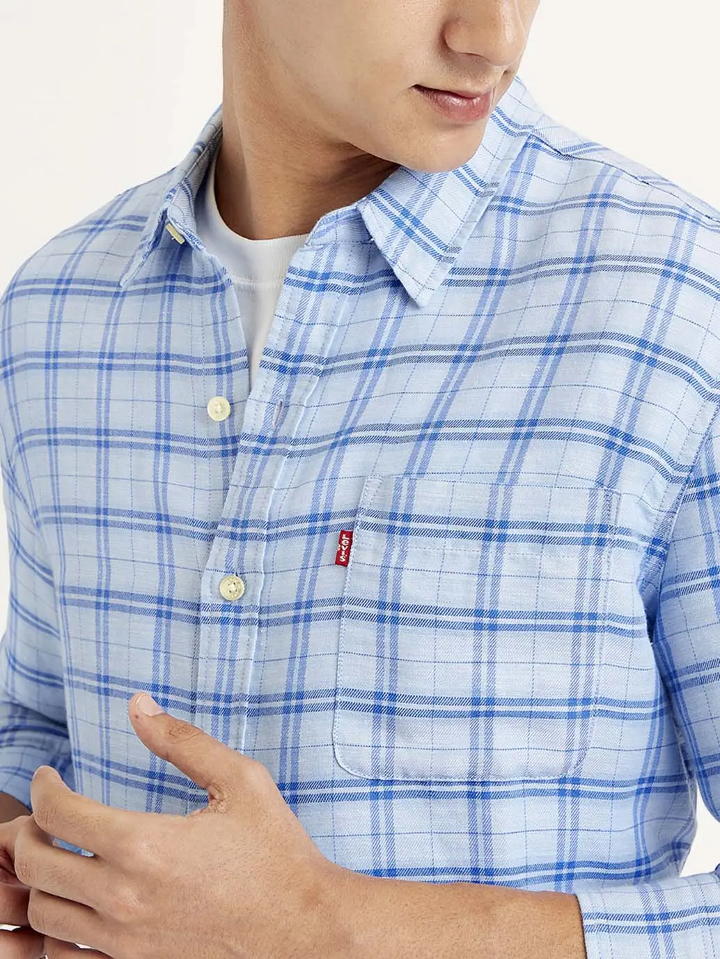 Men's Checkered Spread Collar Shirt 5