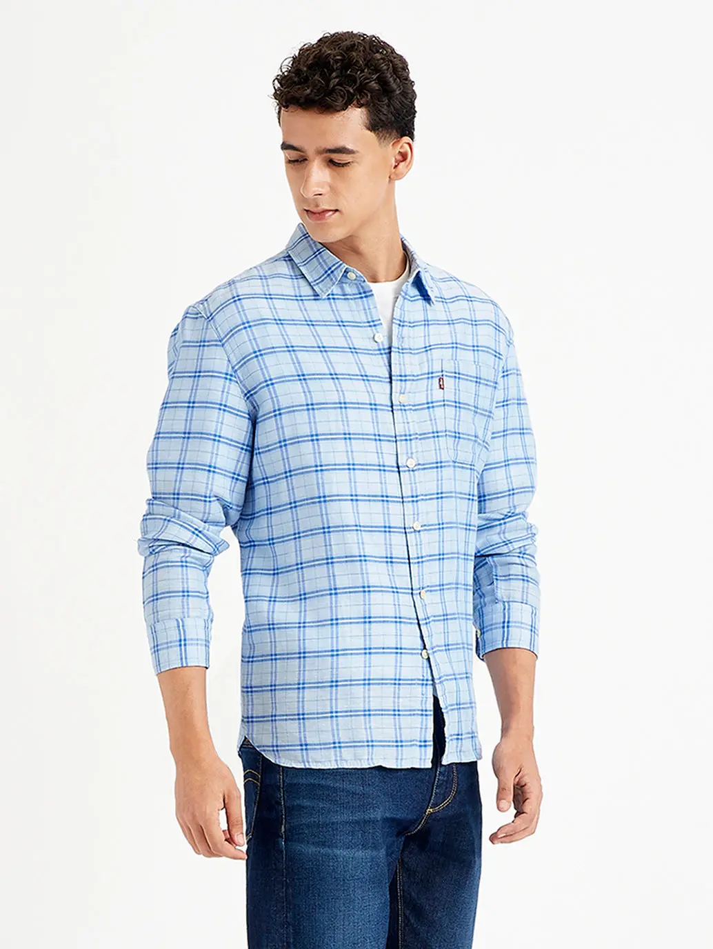 Men's Checkered Spread Collar Shirt 1