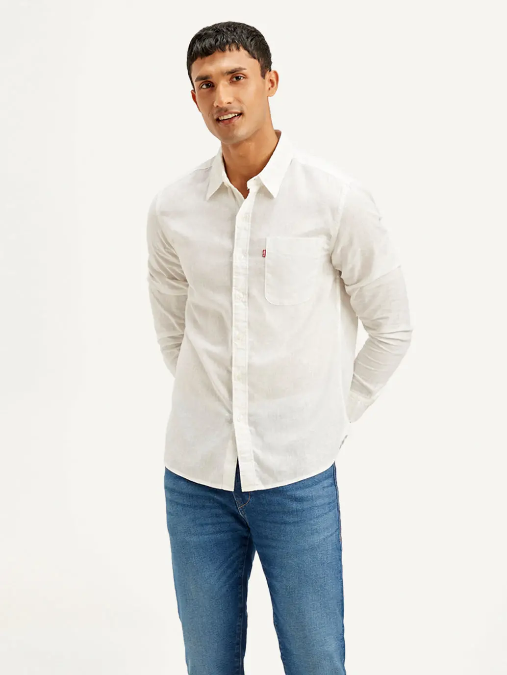 Men's Solid Slim Fit Linen Shirt 2