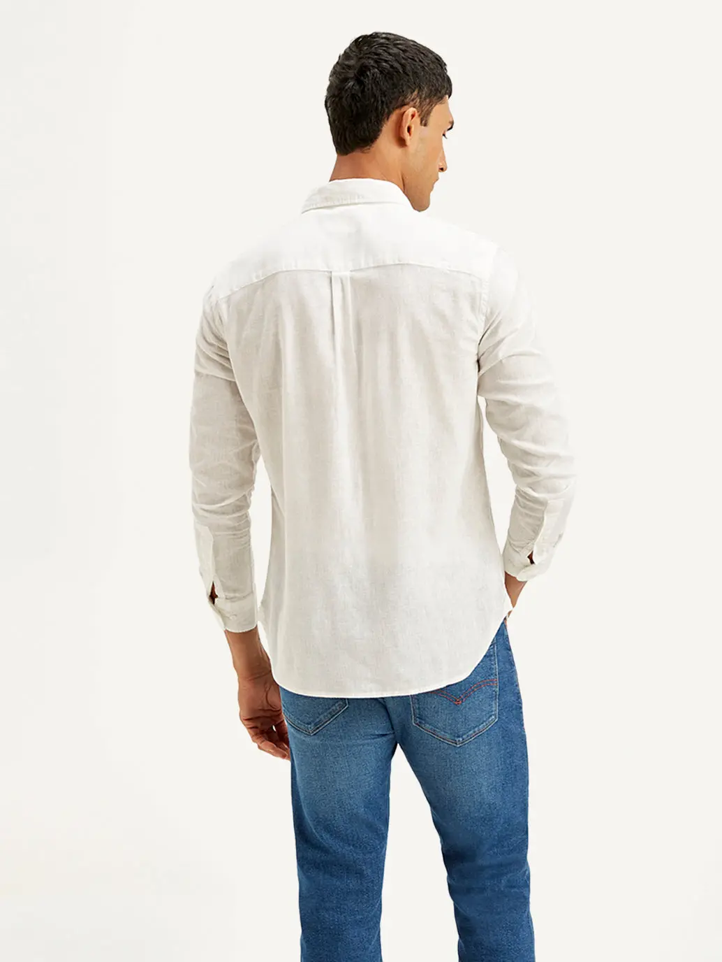 Men's Solid Slim Fit Linen Shirt 3