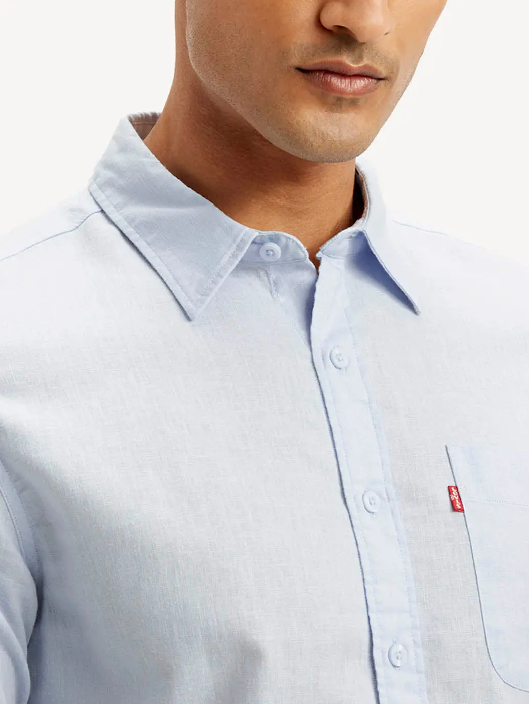Men's Solid Slim Fit Linen Shirt 5