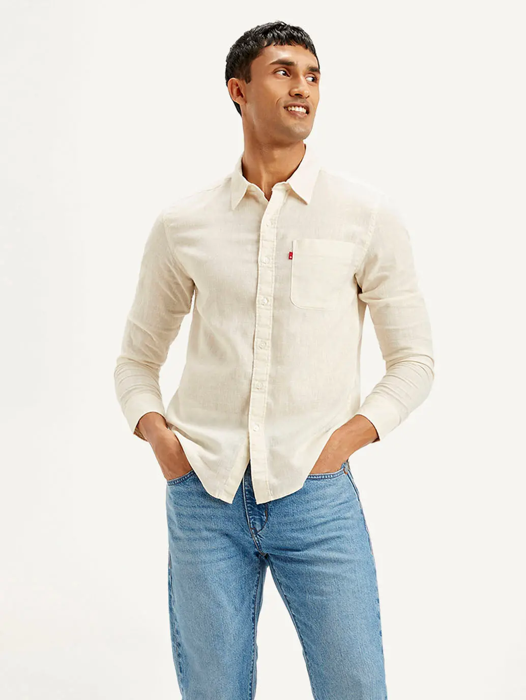 Men's Solid Slim Fit Linen Shirt 1