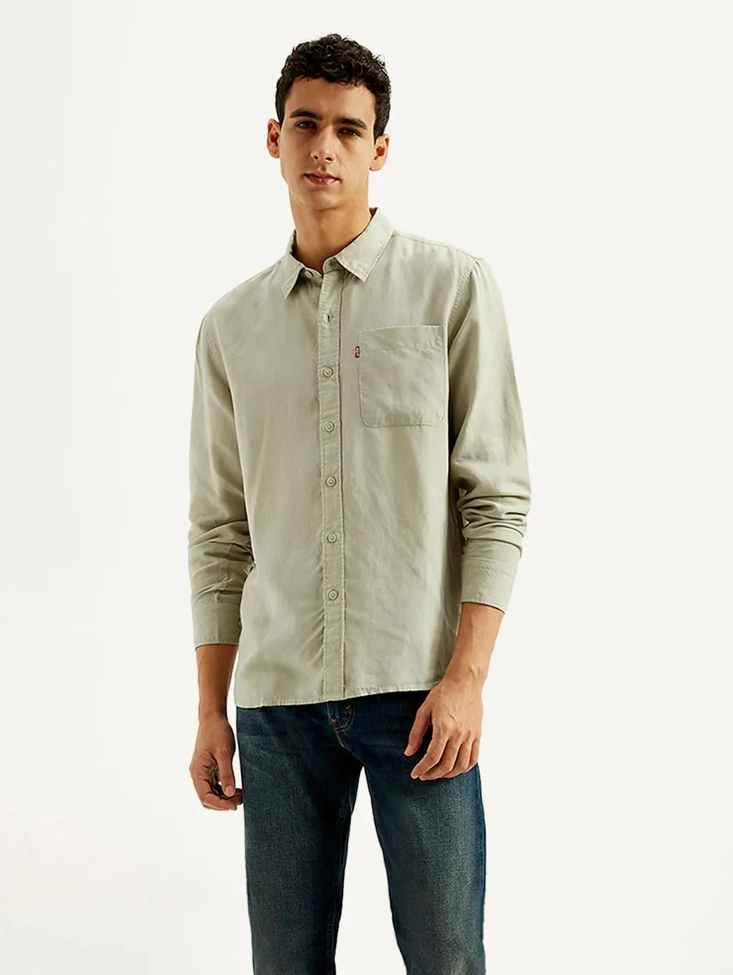 Men's Solid Slim Fit Linen Shirt 1