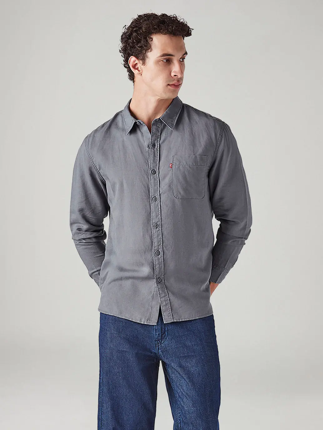 Men's Solid Slim Fit Linen Shirt 1