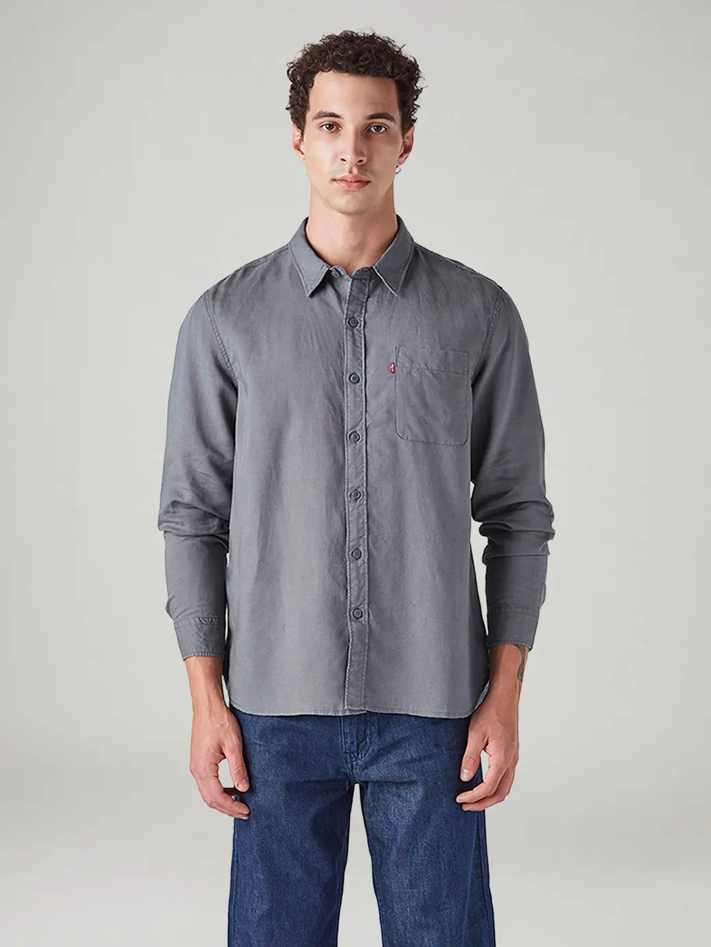 Men's Solid Slim Fit Linen Shirt 2
