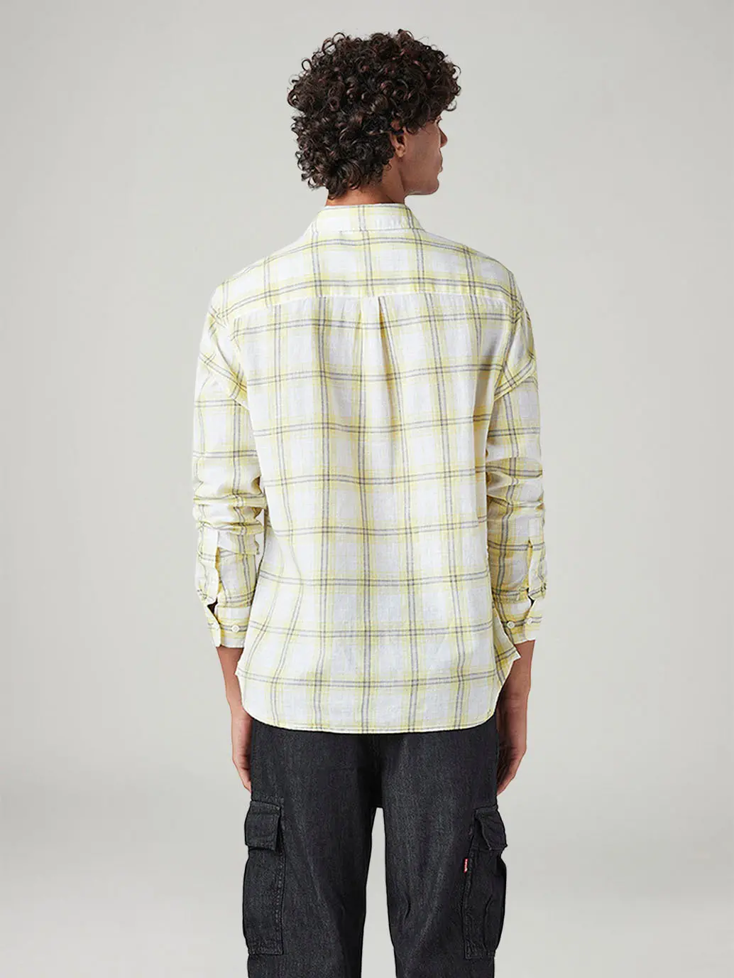 Men's Checkered Slim Fit Linen Shirt 3