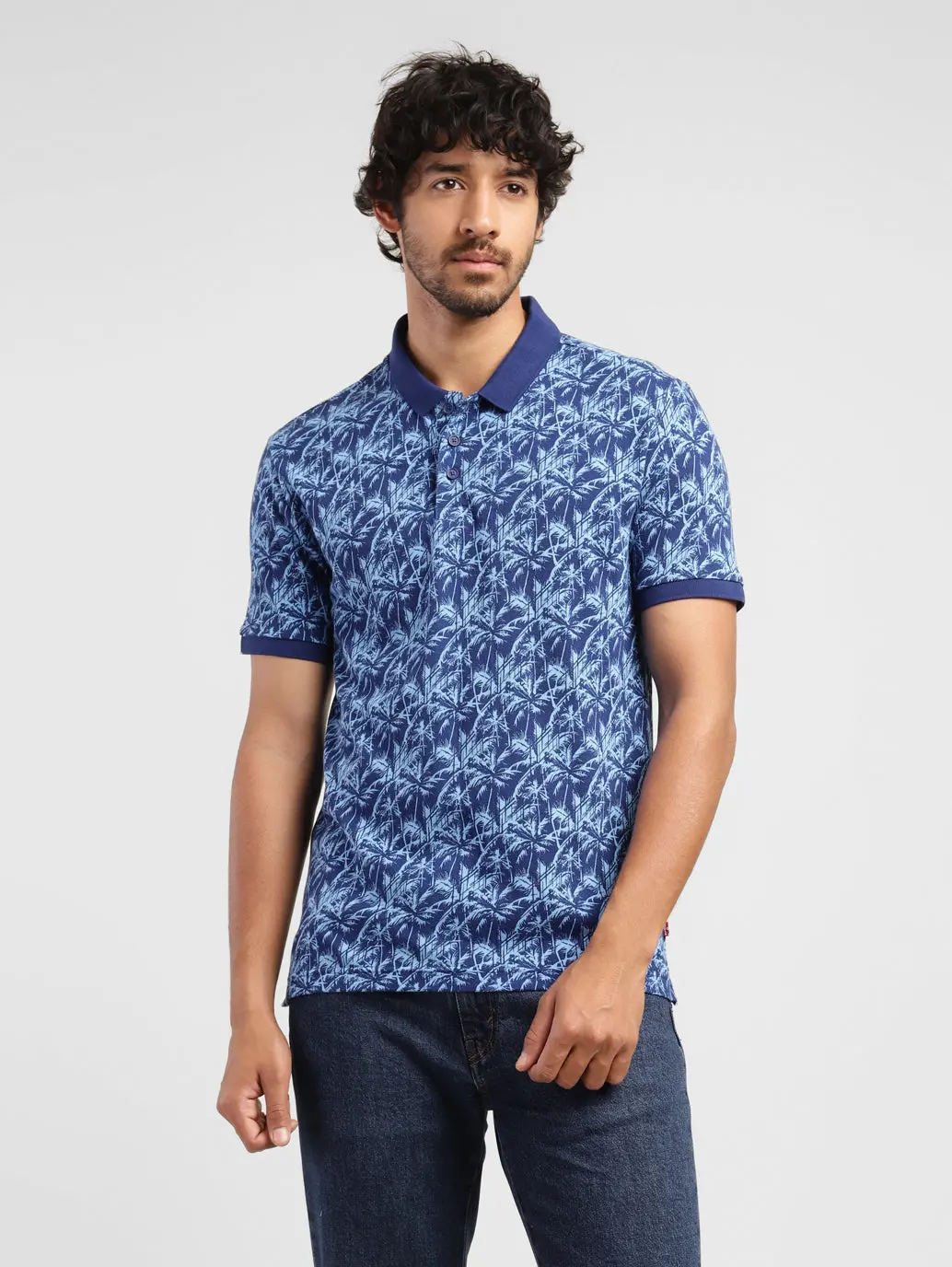 Men's Tropical Print Polo T-Shirt 2