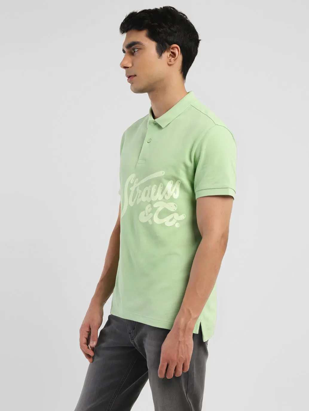 Men's Brand Logo Polo T-Shirt 4