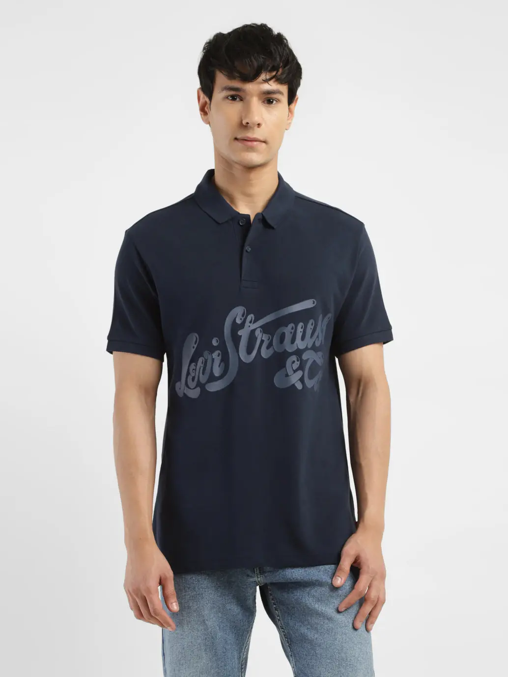 Men's Brand Logo Polo T-Shirt 1