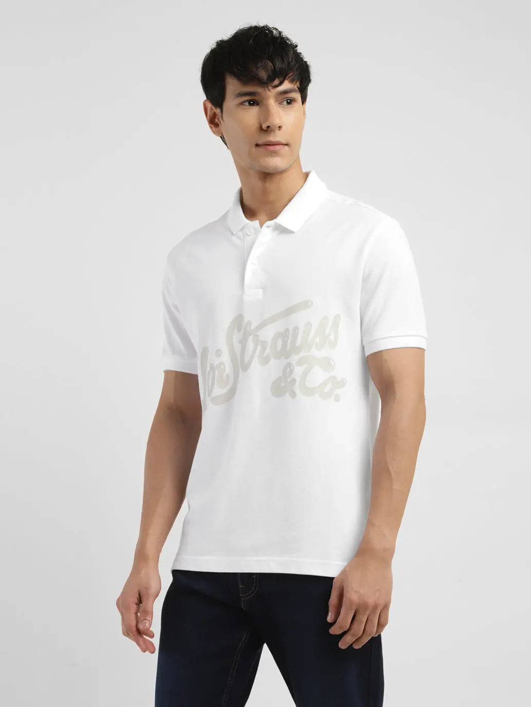 Men's Brand Logo Polo T-Shirt 4