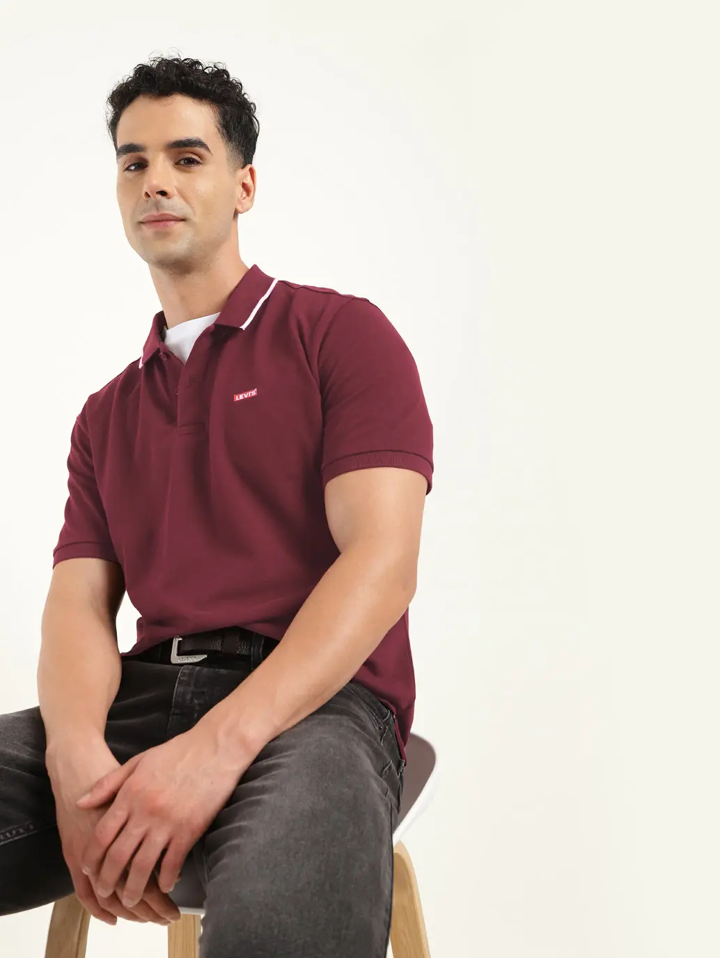 Men's Solid Polo T-Shirt 1
