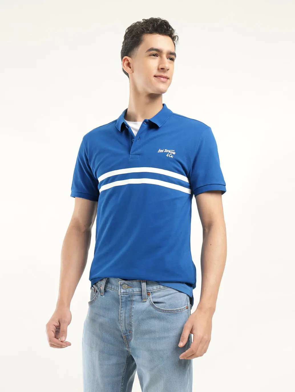 Men's Striped Polo T-Shirt 1