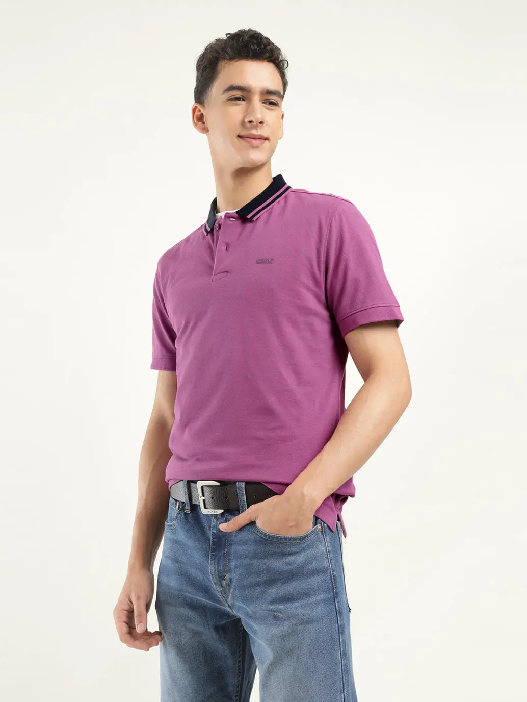 Men's Solid Polo T-Shirt 1