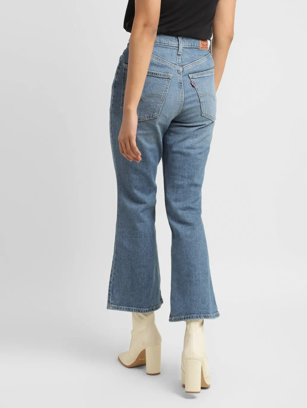 Women's 70S Blue Flared Fit High Rise Jeans 4