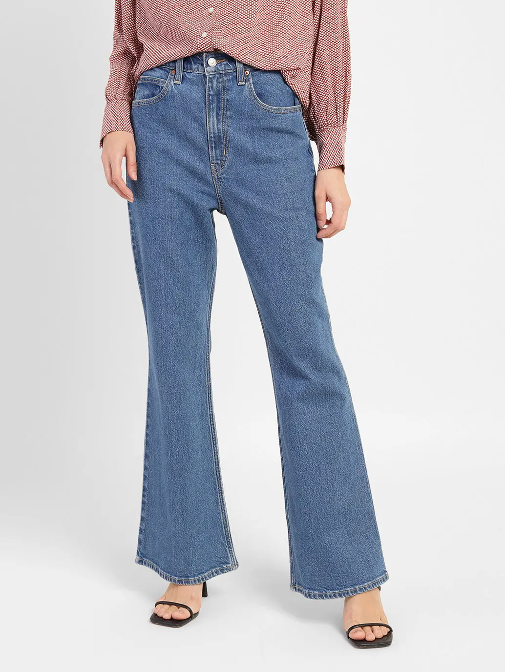Women's 70S Blue Straight Fit High Rise Jeans 1