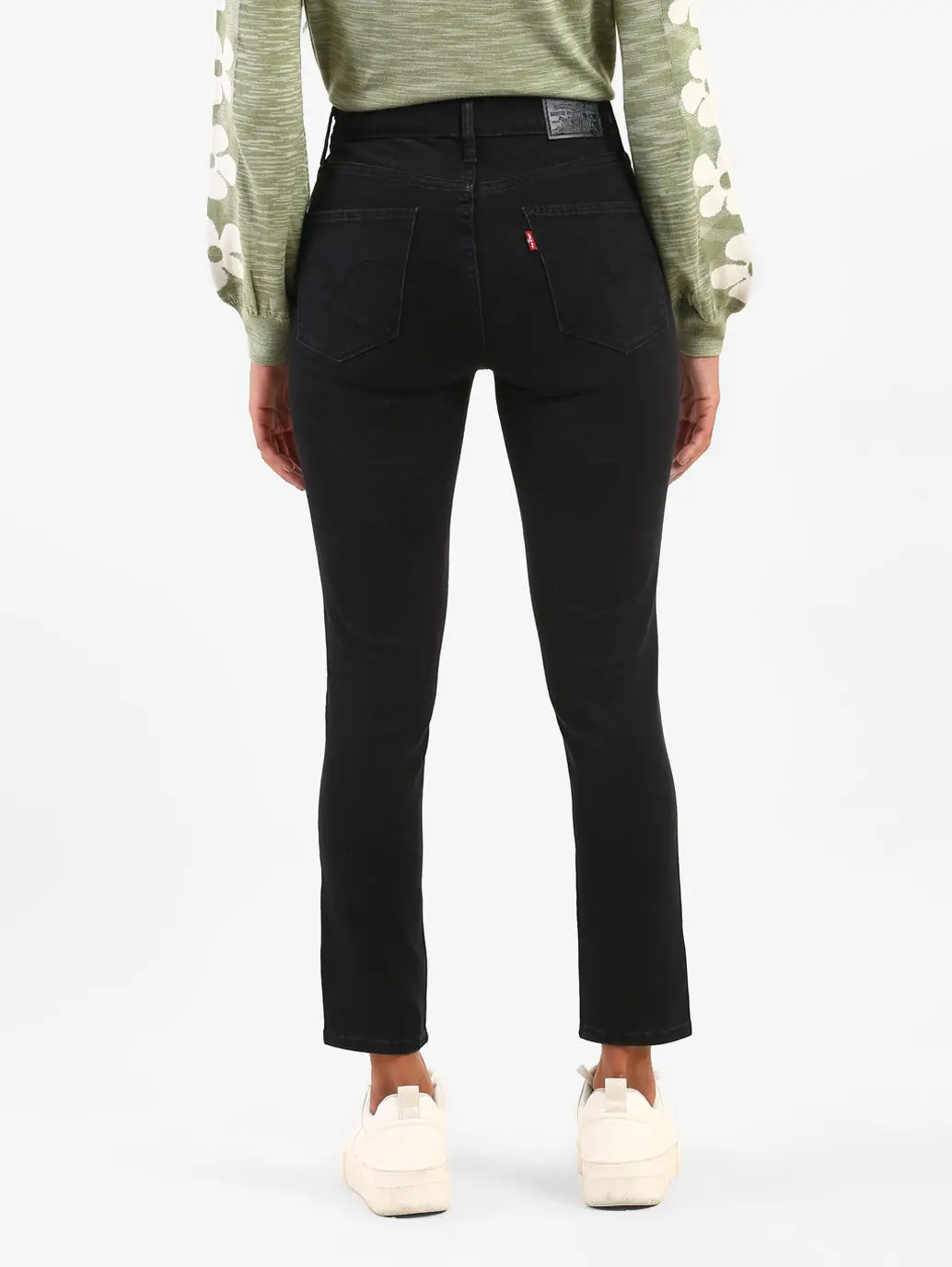 Women's 721 Black Skinny Fit High Rise Jeans 3