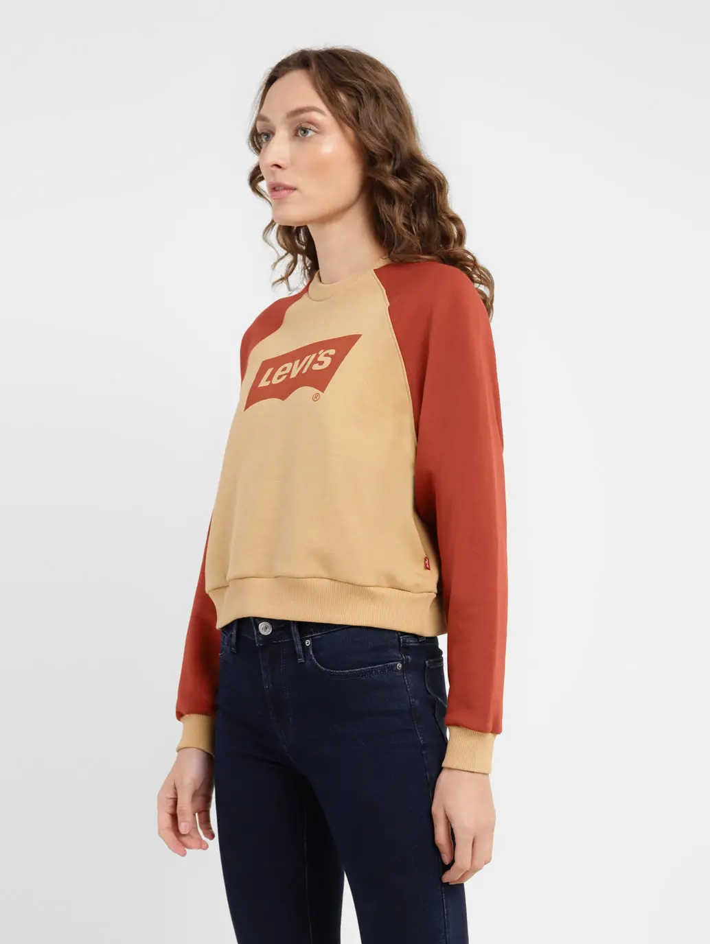 Women's Brand Logo Round Neck Sweatshirt 3