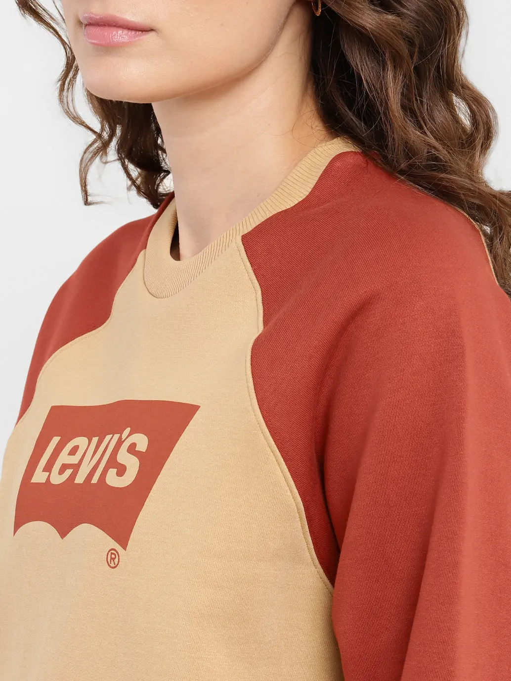 Women's Brand Logo Round Neck Sweatshirt 4