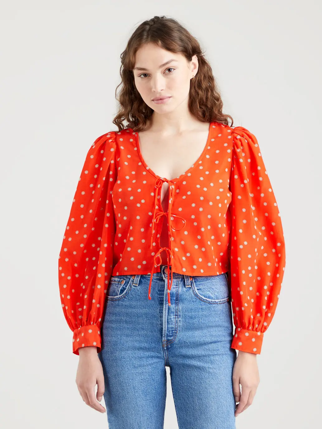 Women's Floral Print V Neck Top 3