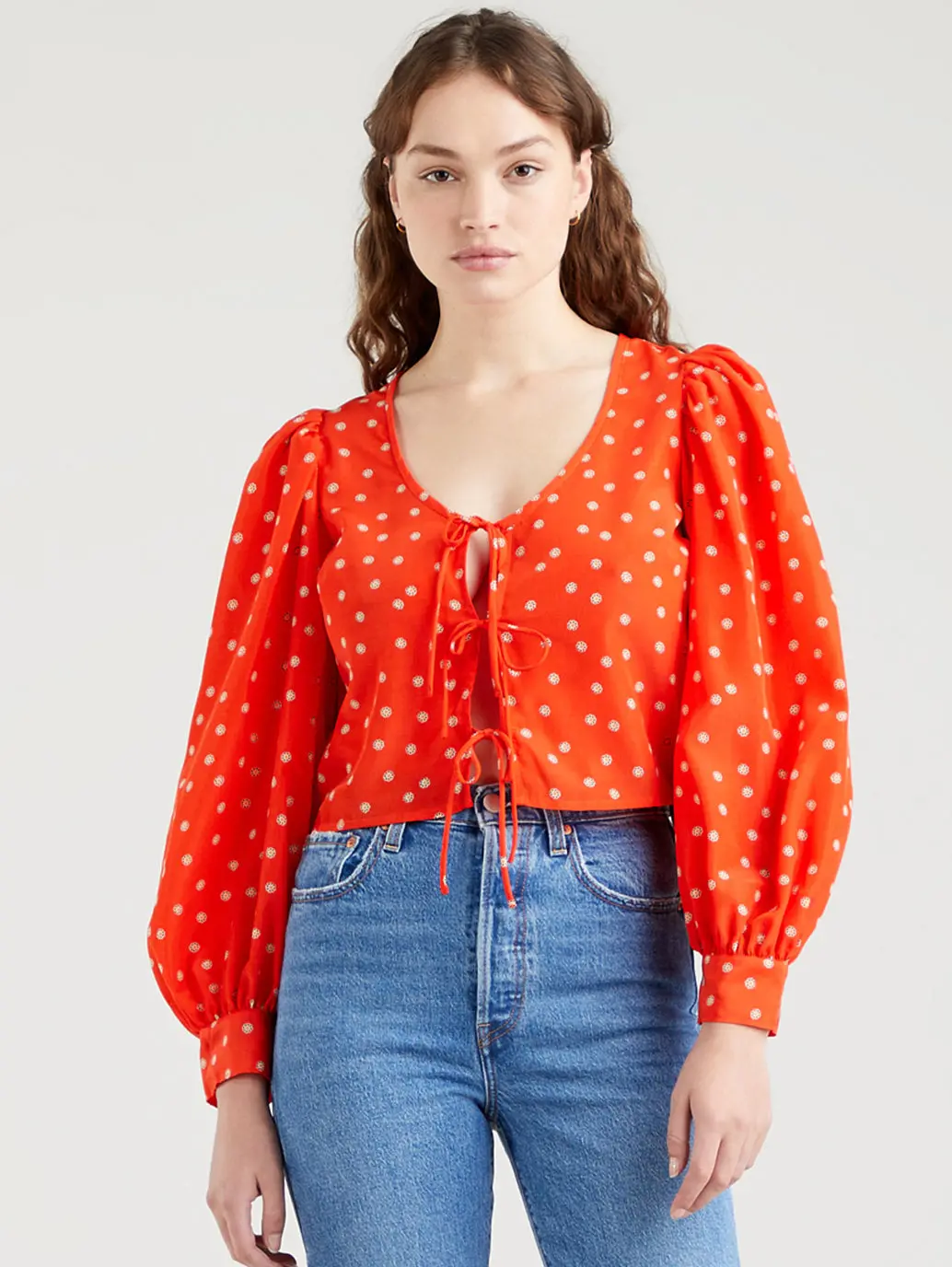 Women's Floral Print V Neck Top 3