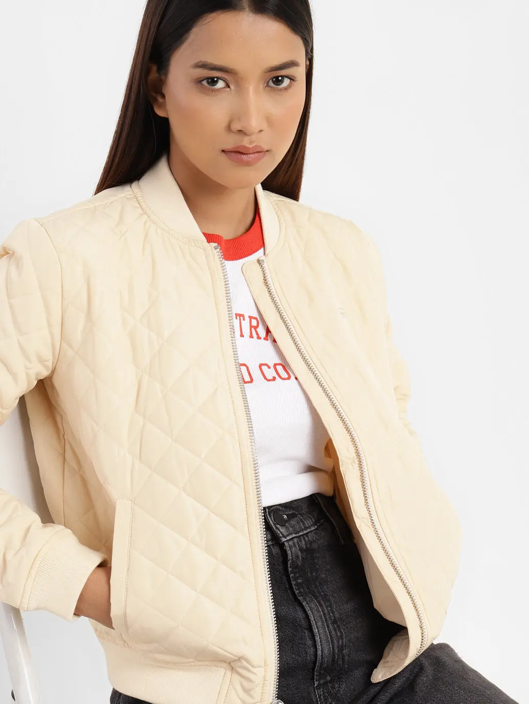 Women's Quilted Collar Neck Jackets 1
