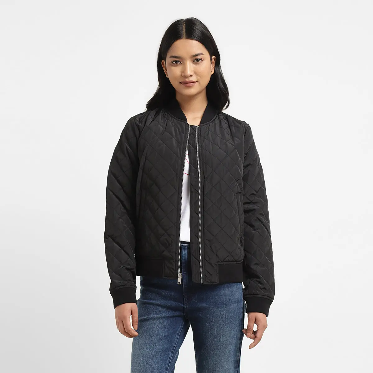 Women's Solid Black Collar Neck Jacket 5