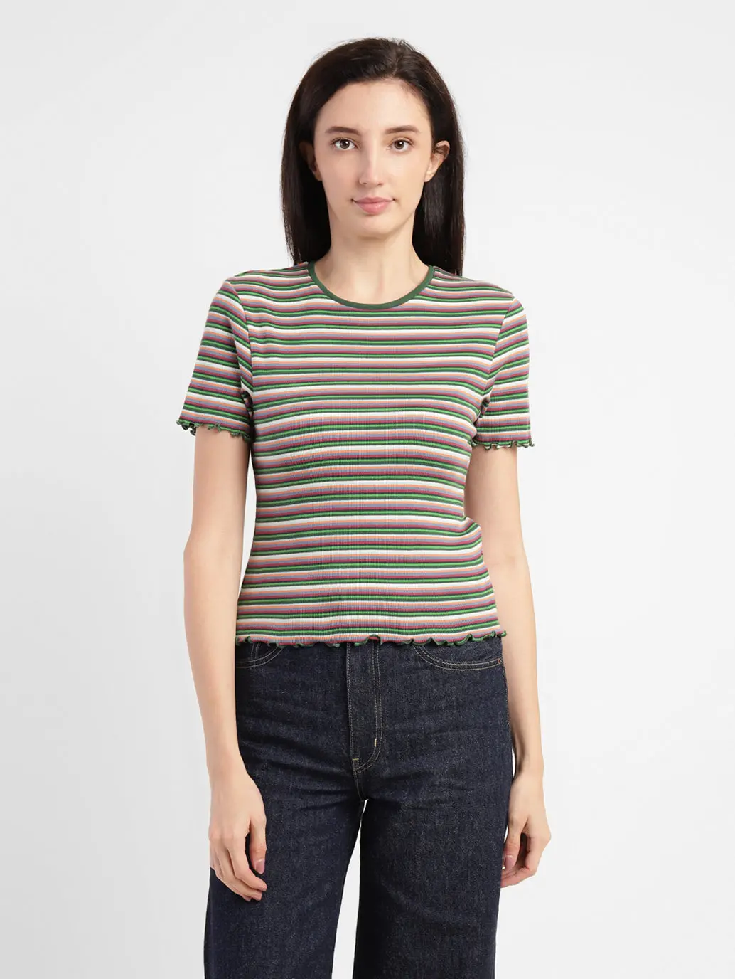Women's Striped Regular Fit T-Shirt 1