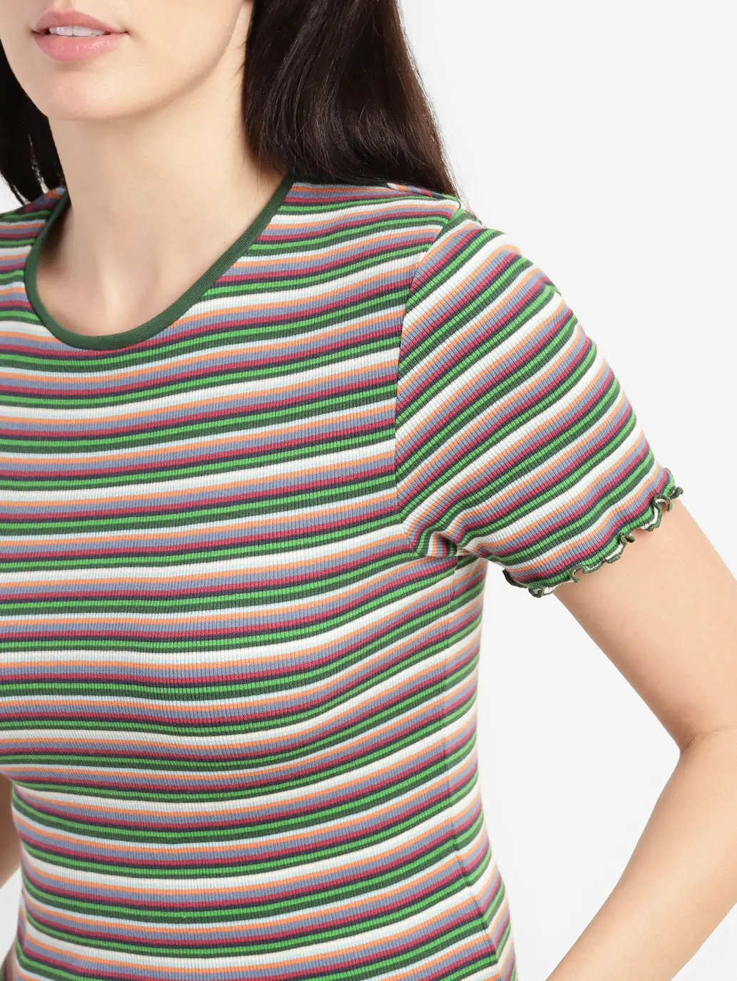 Women's Striped Regular Fit T-Shirt 5