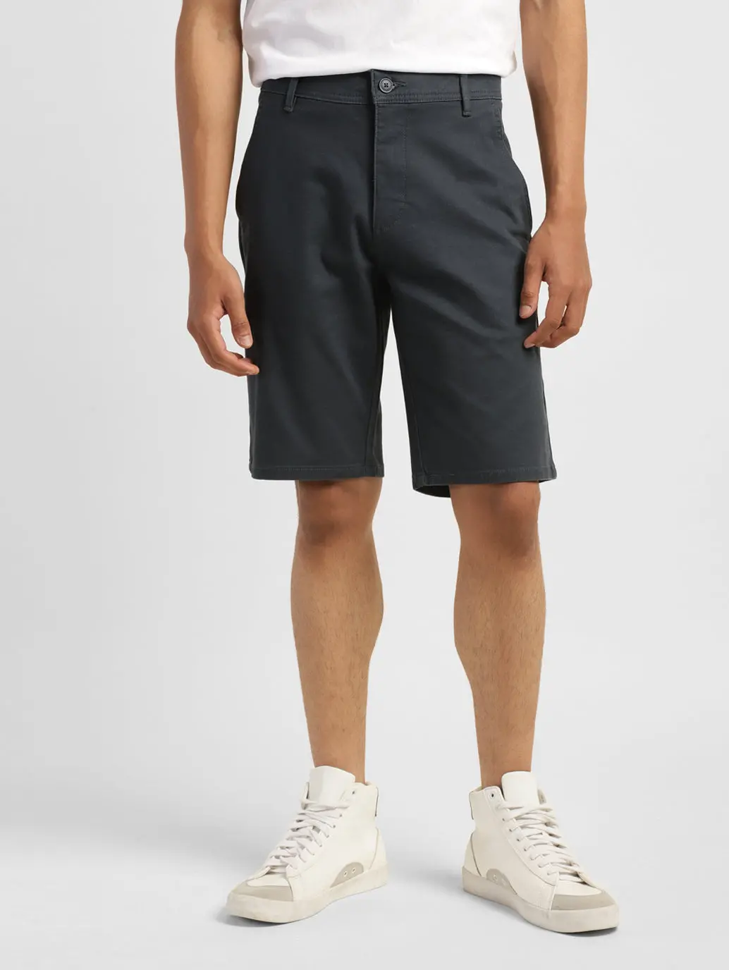 Men's Grey Tapered Fit Shorts 1