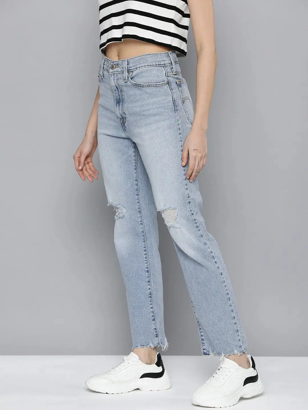 Women's Blue Wedgie Straight Fit High Rise Jeans 1