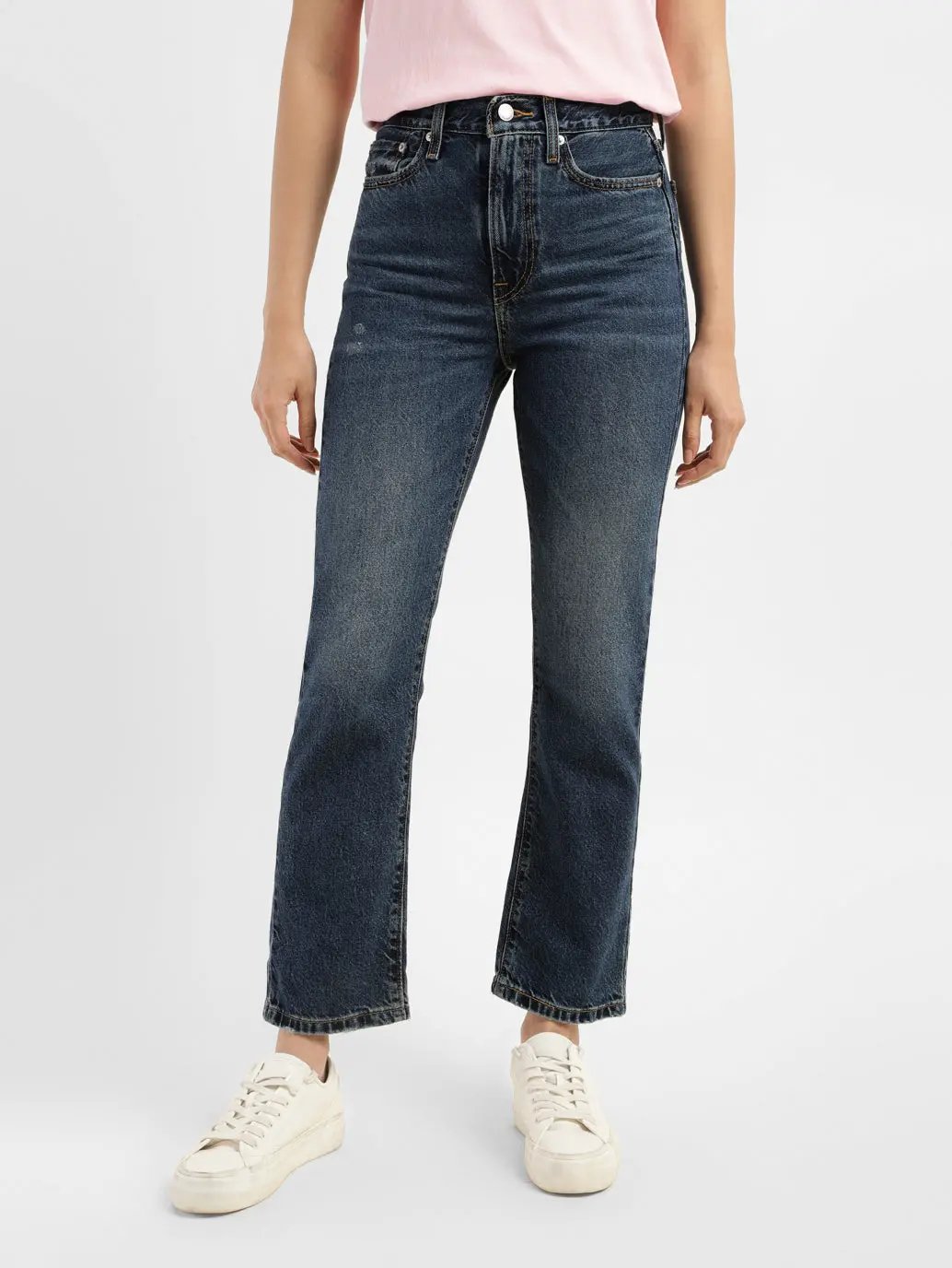 Women's Blue Wedgie Straight Fit High Rise Jeans 7
