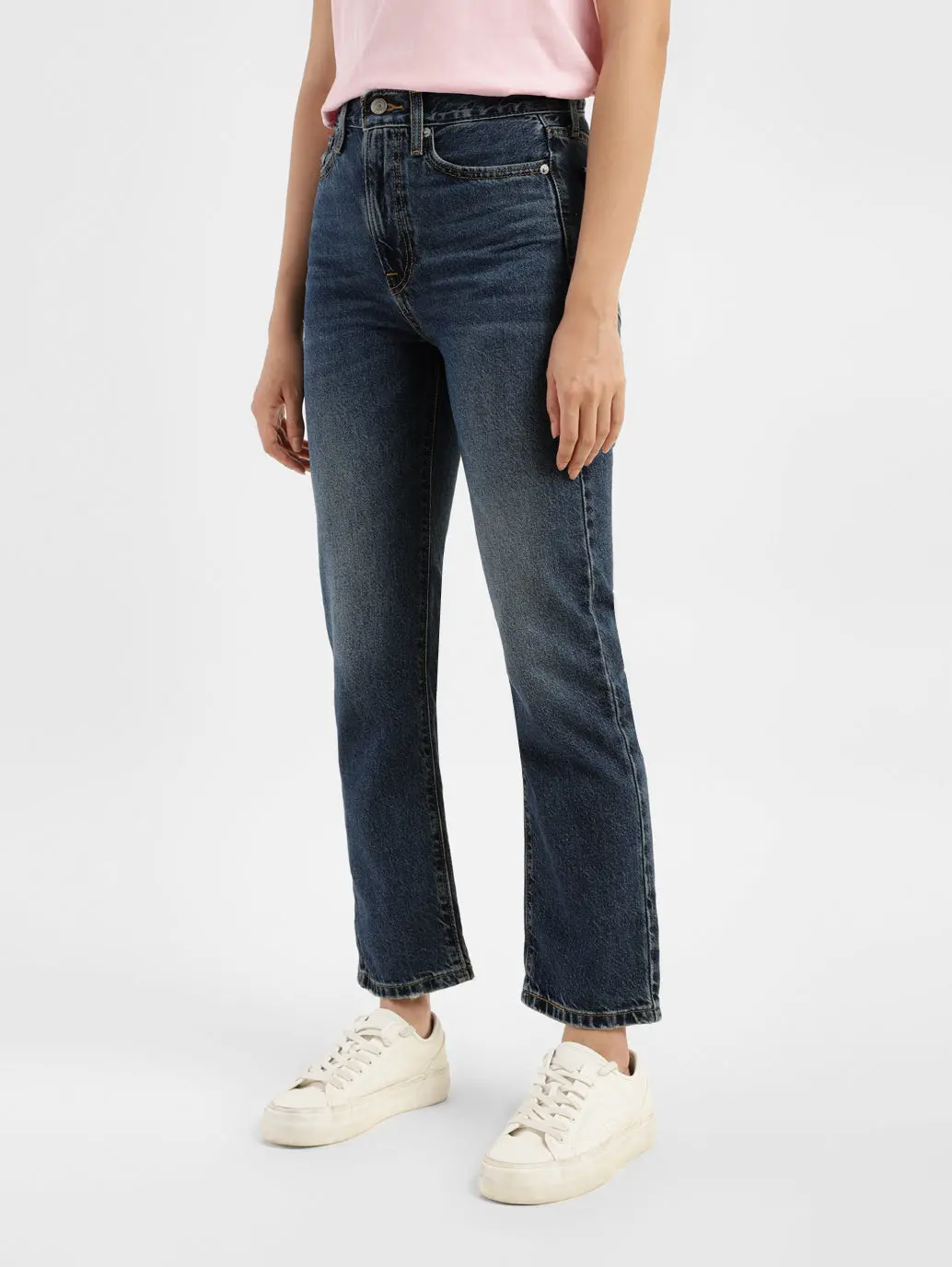 Women's Blue Wedgie Straight Fit High Rise Jeans 3