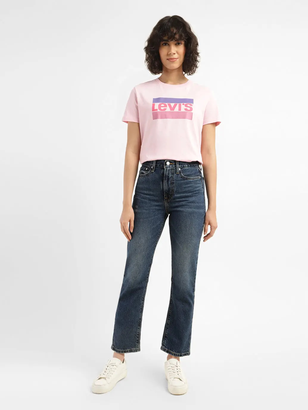 Women's Blue Wedgie Straight Fit High Rise Jeans 6