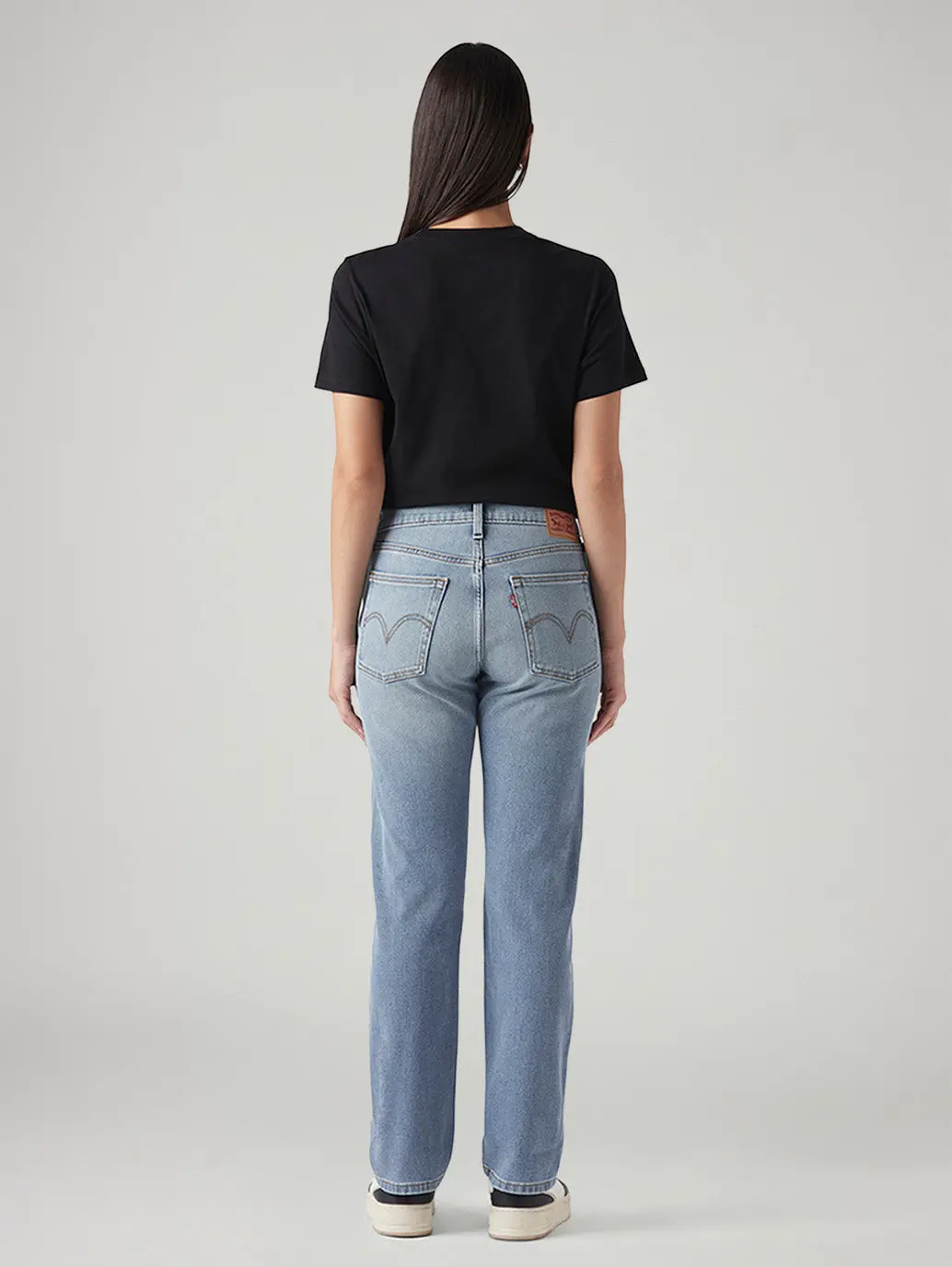 Women's Light Blue Wedgie Straight Fit High Rise Jeans 4