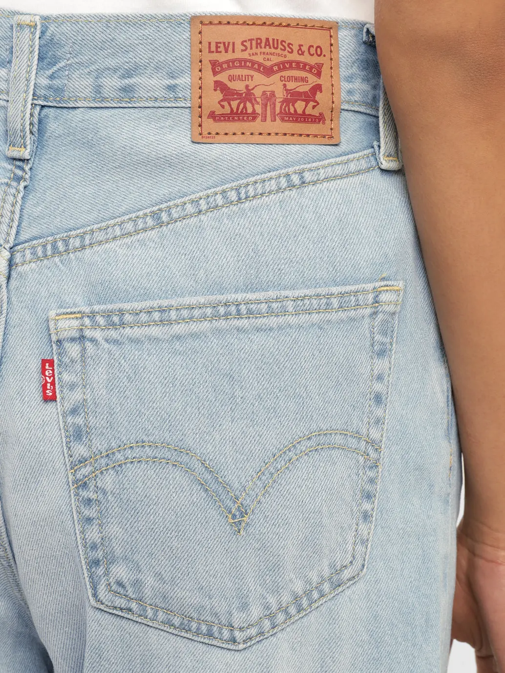 Women's Blue Loose Fit High Rise Jeans 7