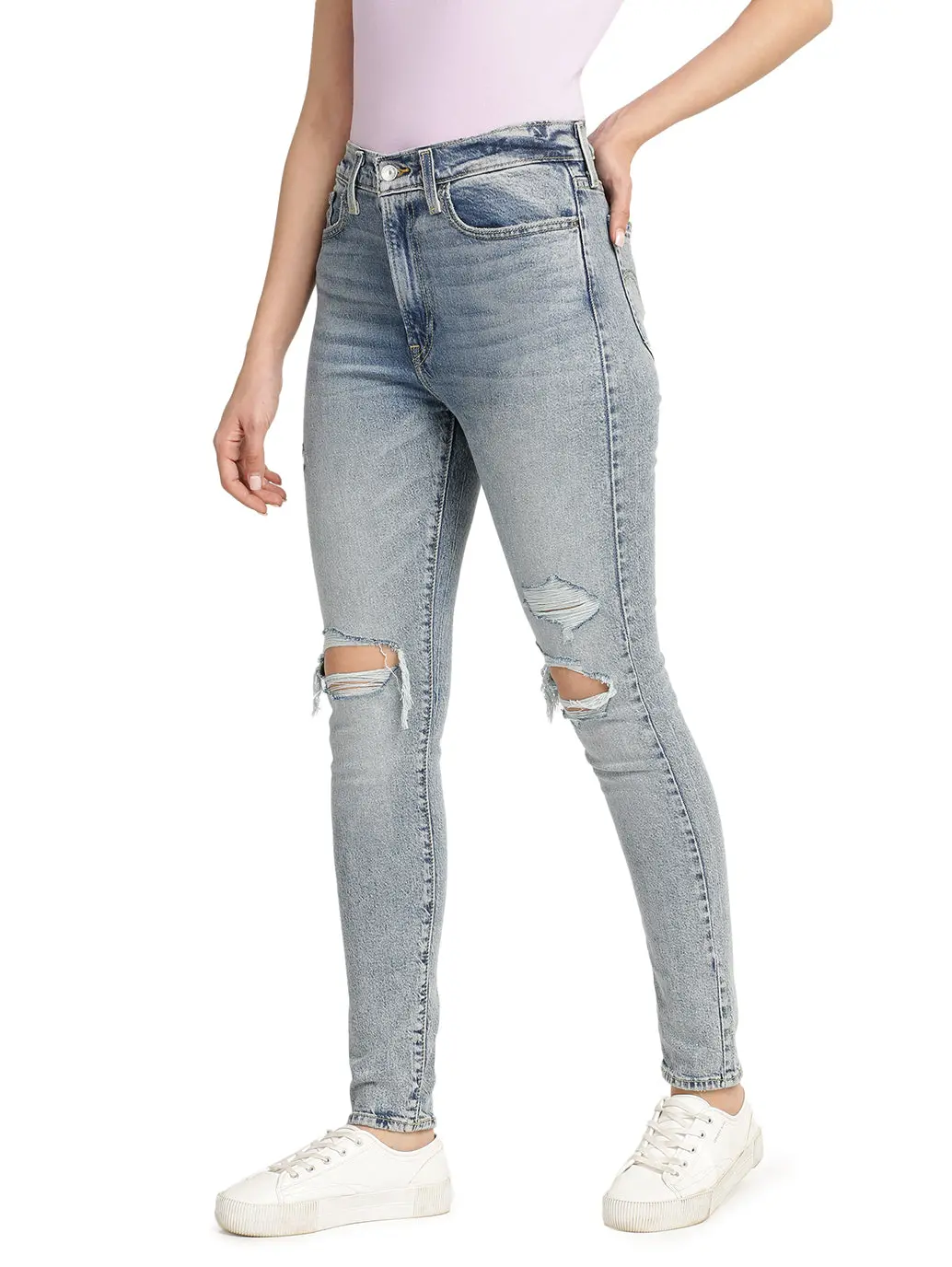 Women's Blue Wedgie Straight Fit Mid Rise Jeans 2